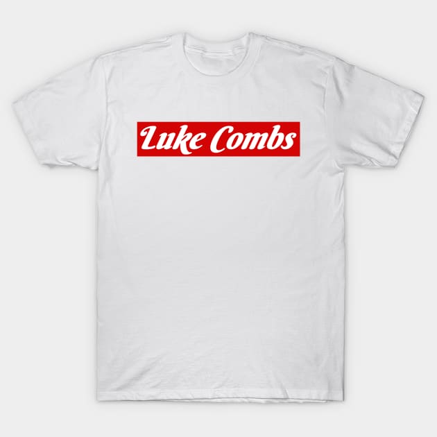 Luke Combs Red T-Shirt by Traditional-pct